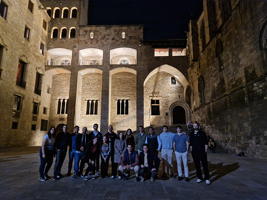 Grupo del curso en el Barrio Gótico de Barcelona